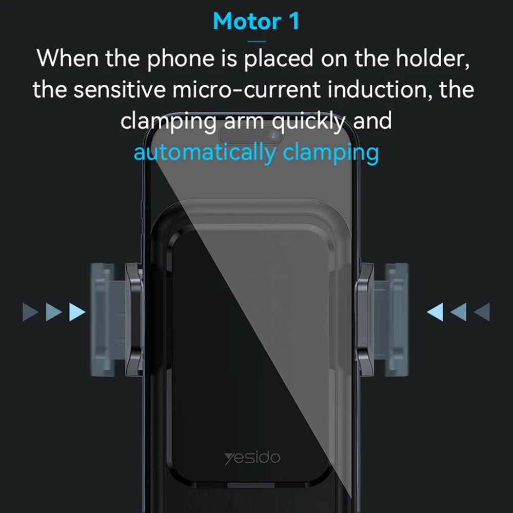 Yesido C312 Wireless Car Charger, 15W, 1.67A, Black