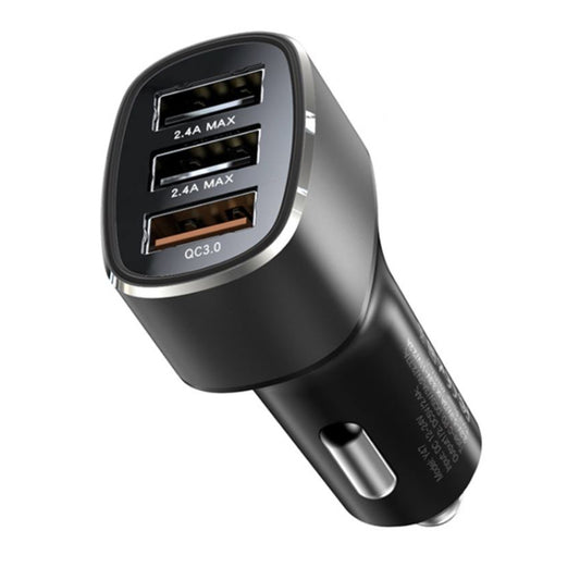 Yesido Y46 Car Charger, 42W, 3A, 3 x USB-A, Black