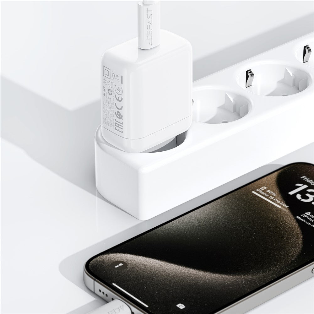 Acefast A130 Network Charger, 20W, 3A, 1 x USB-C, White