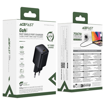 Acefast A134 Network Charger, 67W, 3.35A, 1 x USB-C, Black