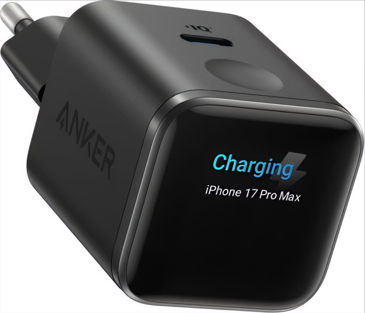 Anker Nano Display Wall Charger, 45W, 3A, 1 x USB-C, Black A121DG11