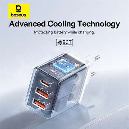 Baseus Cube Network Charger, 30W, 3A, 2 x USB-A - 1 x USB-C, White P10111402213-00