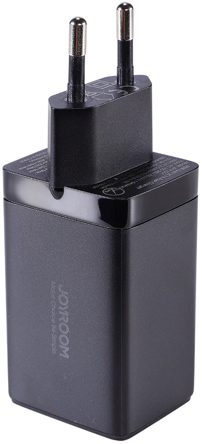 Joyroom TCG01 USB-C Network Charger with Cable, 65W, 3.25A, 1 x USB-A - 2 x USB-C, Black