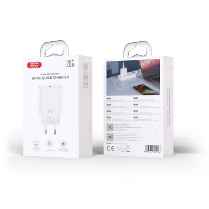 Network Charger with microUSB Cable XO Design CE33, 18W, 3A, 1 x USB-A, White