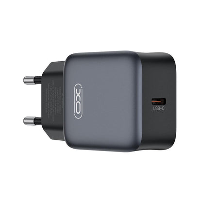 Network Charger with Lightning Cable XO Design L155, 30W, 3A, 1 x USB-C, Black