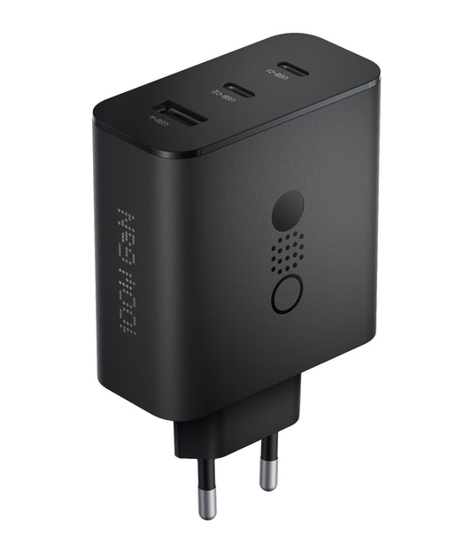 Network Charger with USB-C Cable CMF by Nothing C349, 100W, 5A, 1 x USB-A - 2 x USB-C, Grey A10800016