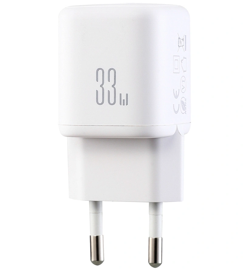 Joyroom JR-TG7 USB-C Cable Wall Charger, 33W, 3A, 1 x USB-A - 1 x USB-C, White