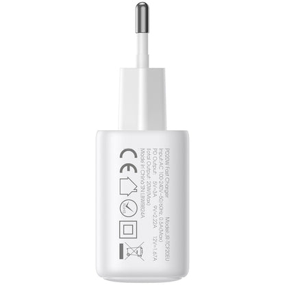 Network Charger with USB-C Cable Joyroom JR-TCF20, 20W, 3A, 1 x USB-C, White