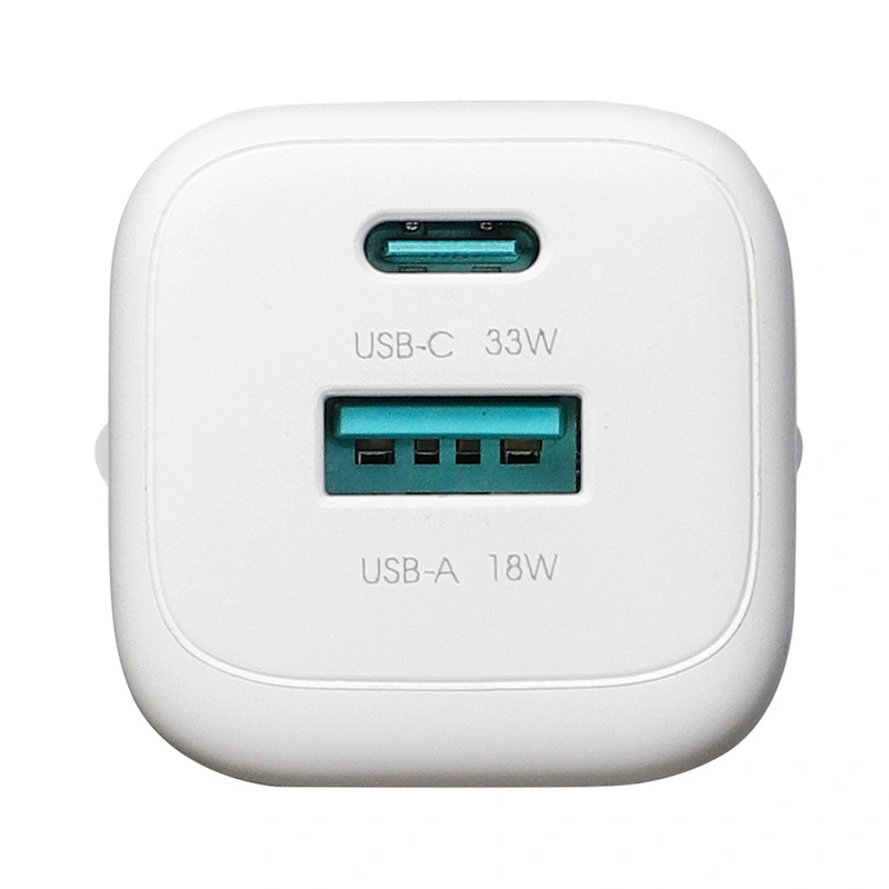 Joyroom JR-TG7 USB-C Cable Wall Charger, 33W, 3A, 1 x USB-A - 1 x USB-C, White
