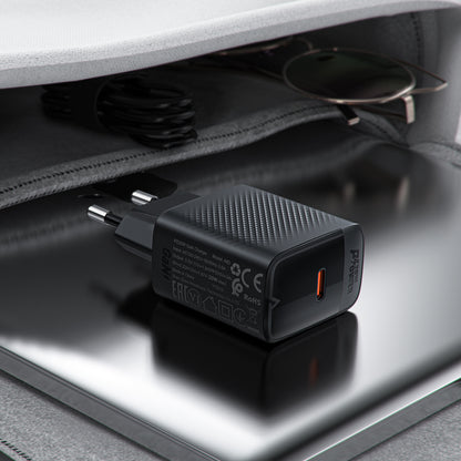 Acefast A82 USB-C Network Charger with Cable, 20W, 3A, 1 x USB-C, Black