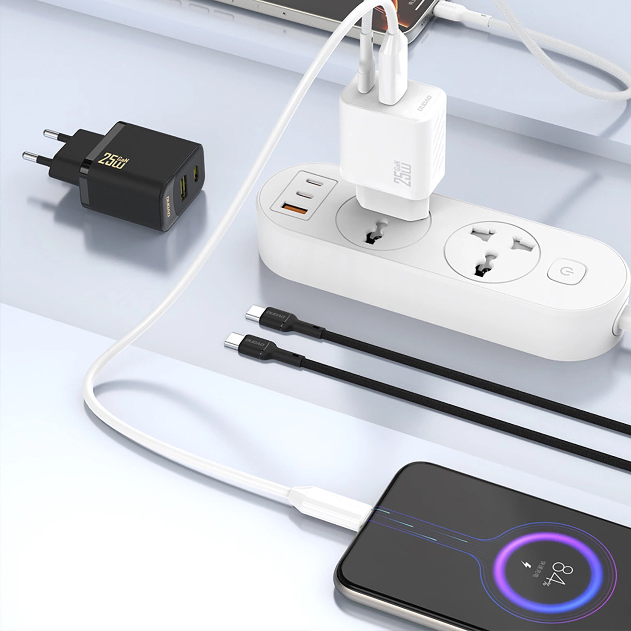 Dudao A27 Network Charger, 25W, 3A, 1 x USB-C, Black