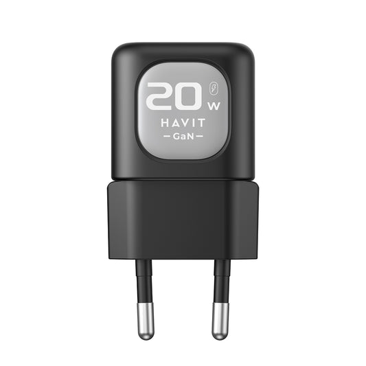 Incarcator Retea HAVIT UC220, 20W, 3A, 1 x USB-A - 1 x USB-C, Negru Gri