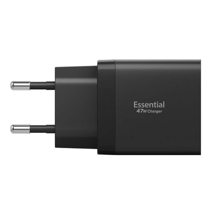 Spigen Essential Network Charger, 47W, 3A, 2 x USB-C, Black ACH09457
