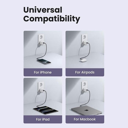 UGREEN X516 Network Charger, 30W, 3A, 1 x USB-A - 1 x USB-C, Pink