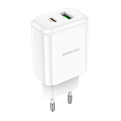 Borofone BBN4 Potential Network Charger, 20W, 3A, 1 x USB-A - 1 x USB-C, White