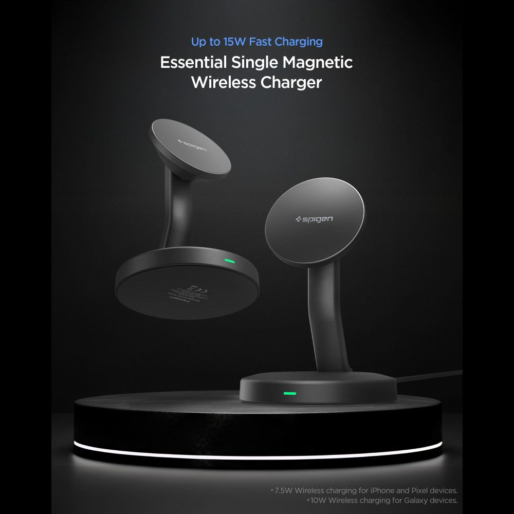 Spigen EF151MS Wireless Network Charger, 15W, 1.67A, Black