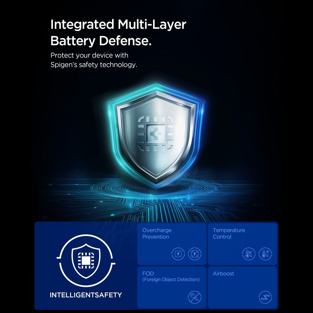 Spigen EF151MS Wireless Network Charger, 15W, 1.67A, Black