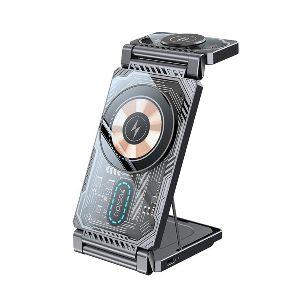 Yesido DS25 3in1 Wireless Network Charger, 15W, 1.67A, Black