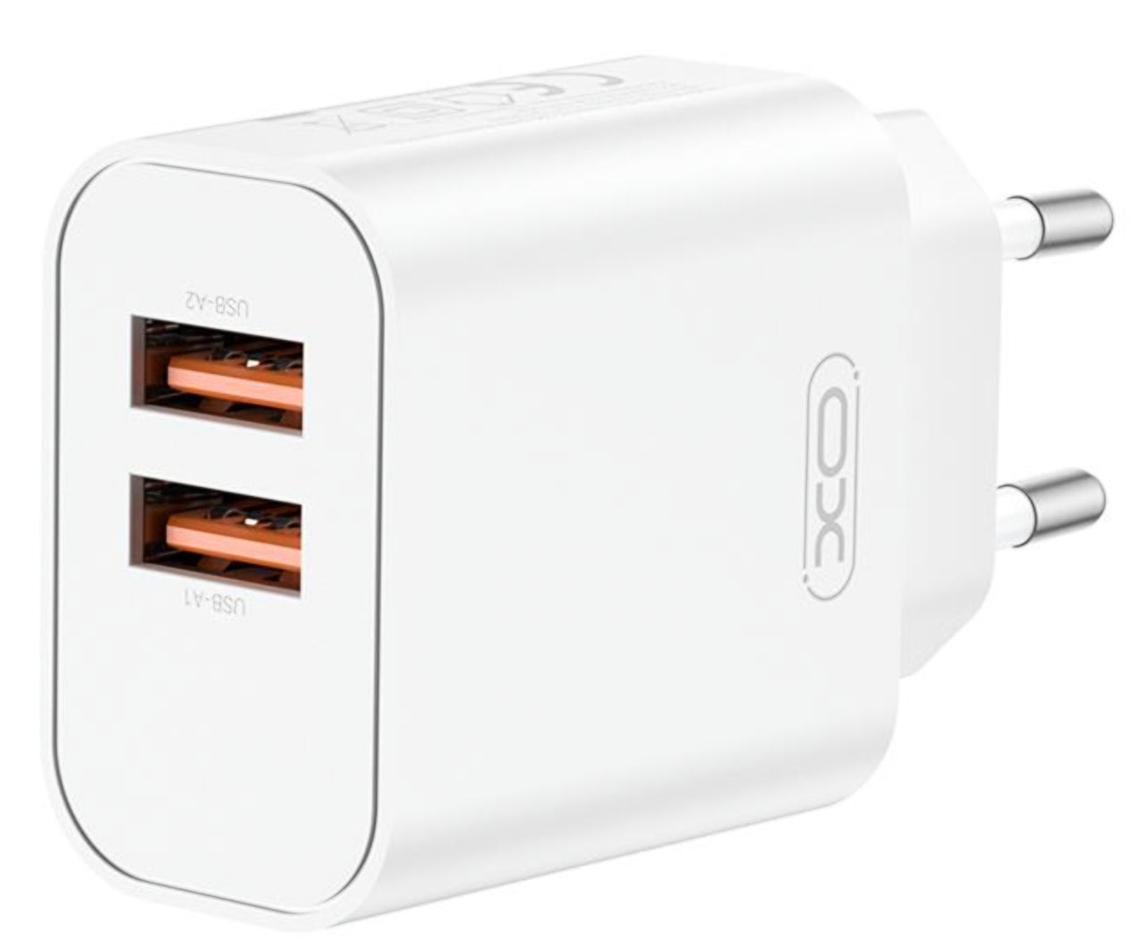 XO Design CE34 Network Charger, 12W, 2.4A, 2 x USB-A, White