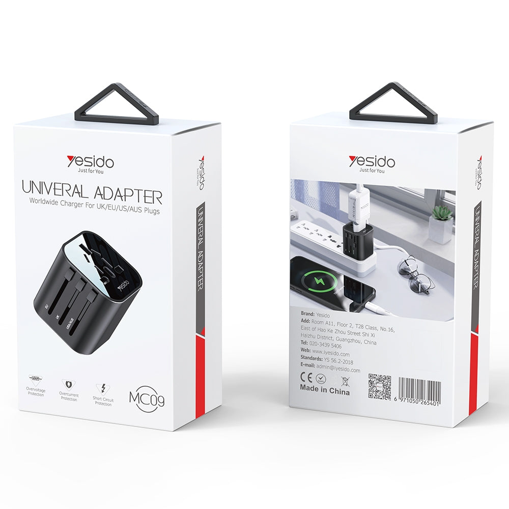 Yesido MC09 Travel Network Adapter, Black