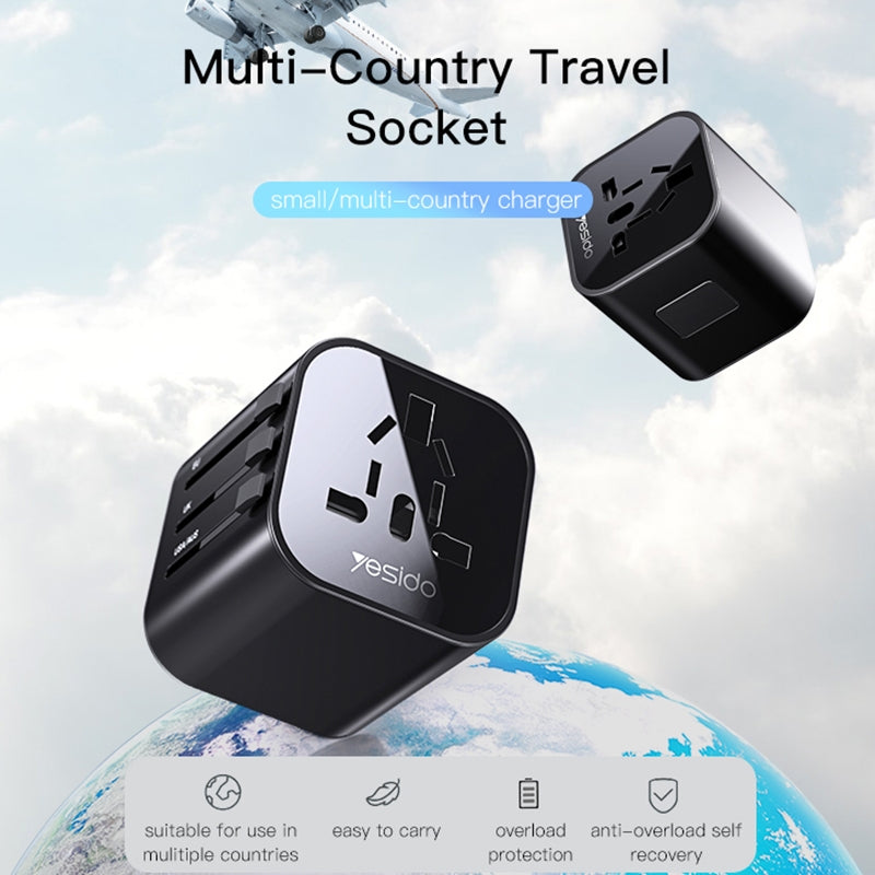 Yesido MC09 Travel Network Adapter, Black