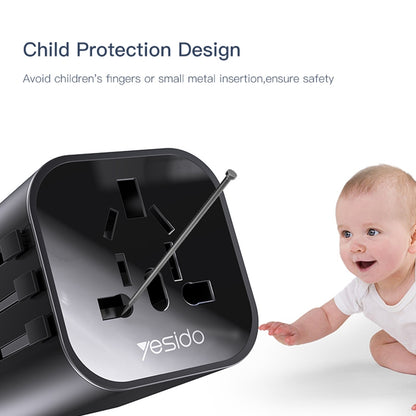 Yesido MC09 Travel Network Adapter, Black