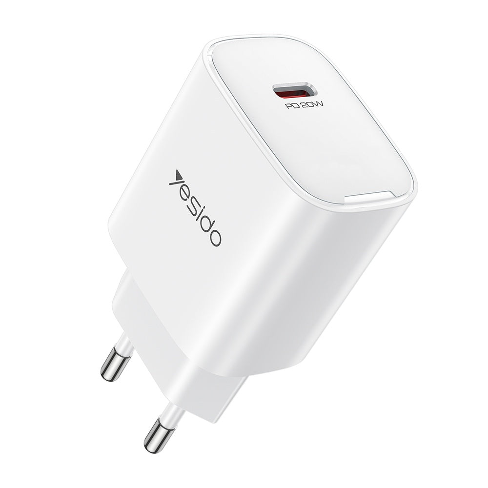 Yesido YC01E Network Charger, 20W, 3A, 1 x USB-C, White