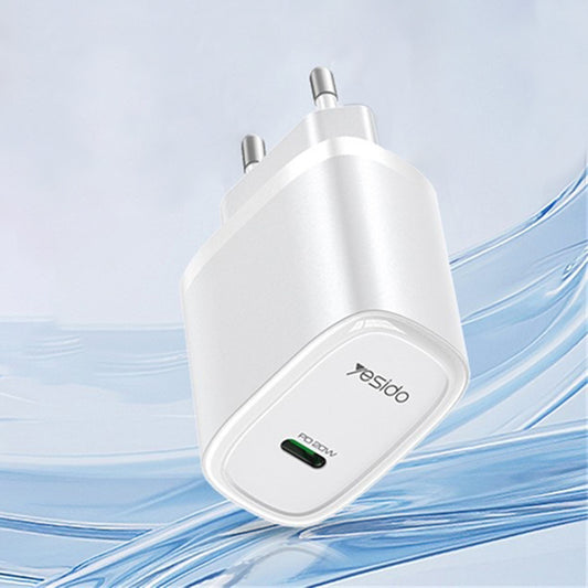 Yesido YC57 Network Charger, 20W, 3A, 1 x USB-C, White