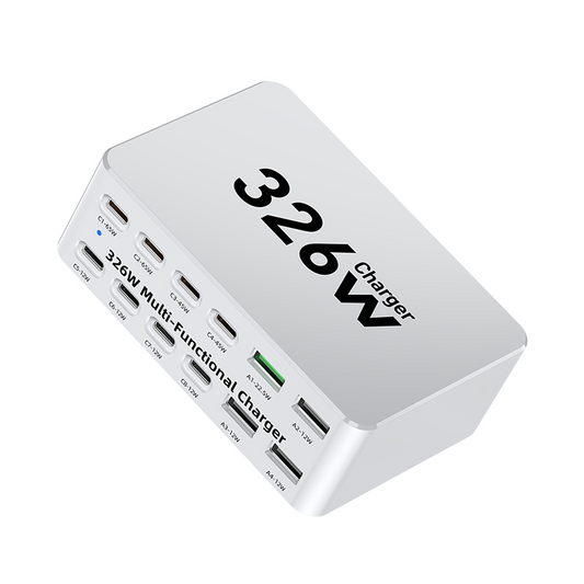 OEM Station Charger WLX-818E, 326W, 3.25A, 4 x USB-A - 8 x USB-C, White