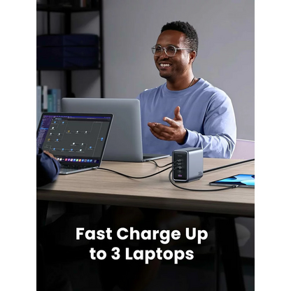 UGREEN CD333 Nexode Charging Station, 300W, 5A, 1 x USB-A - 4 x USB-C, Grey, Resealed