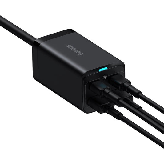 Baseus GaN3 Pro USB-C Charging Station, 100W, 5A, 2 x USB-A - 2 x USB-C, Black, Resealed CCGP000101