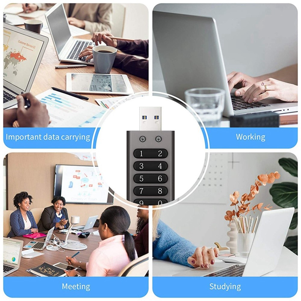 External USB-A 3.0 OEM XC002 KeySecure Memory, 64Gb