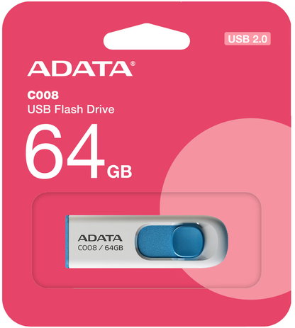 External USB-A Memory Adata C008, 64Gb AC008-64G-RWE