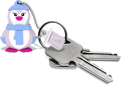 External USB-A Memory Emtec M336 Miss Penguin, 16Gb ECMMD16GM336