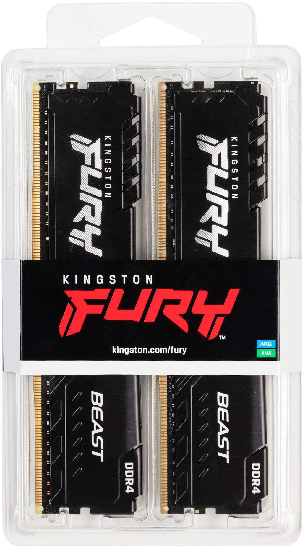 Kingston Fury Beast RAM, DDR4, 2 x 16GB, 3200MHz KF432C16BBK2/32