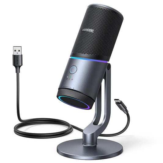 UGREEN CM769 Cardioid Microphone (35629), RGB, USB-A, 2m, Black