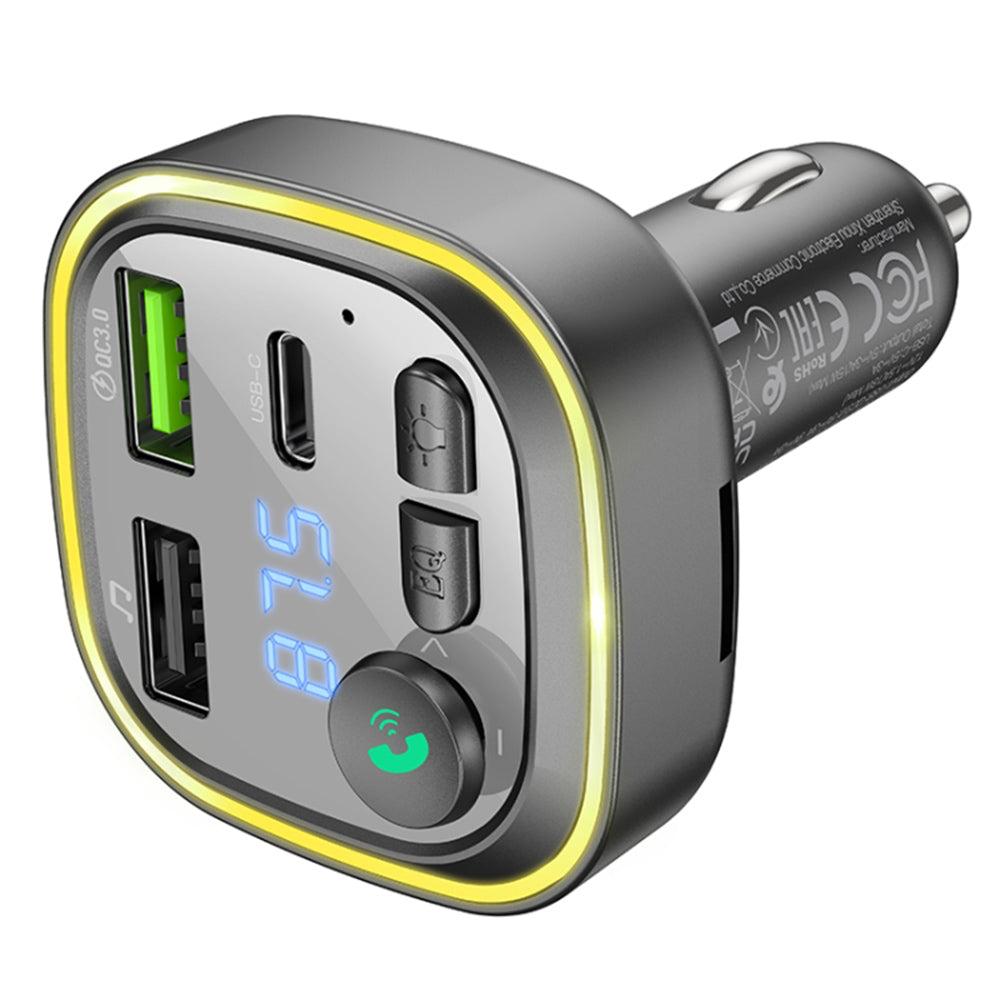 FM Bluetooth Modulator Borofone BC48, 2 x USB-A - 1 x USB-C