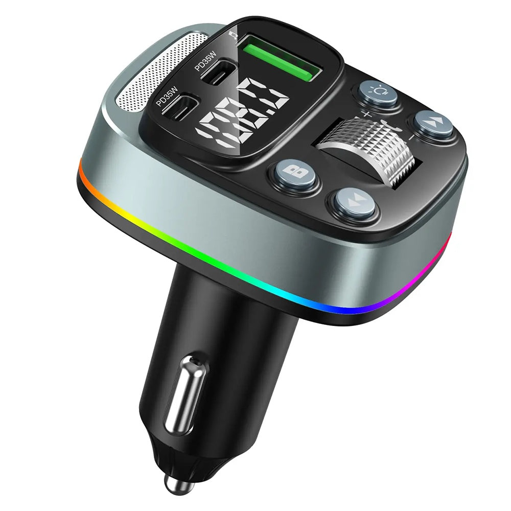 FM Bluetooth Modulator Techsuit EchoDrive, 1 x USB-A - 2 x USB-C