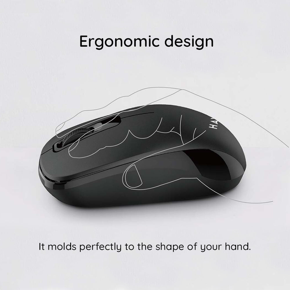 HAVIT MS626GT Wireless Mouse, 1200DPI, Black Blue