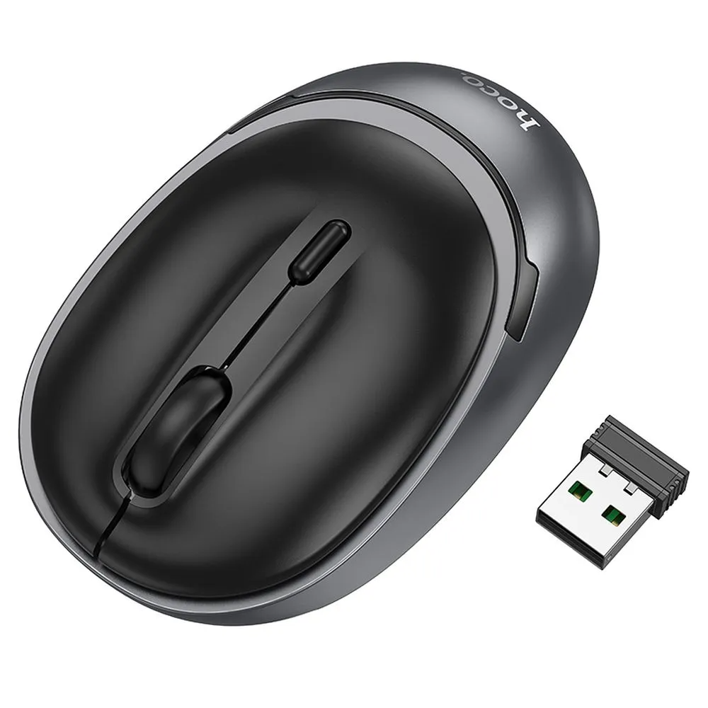 HOCO GM34 Wireless Mouse, 1600DPI, BT / Wi-Fi, Black