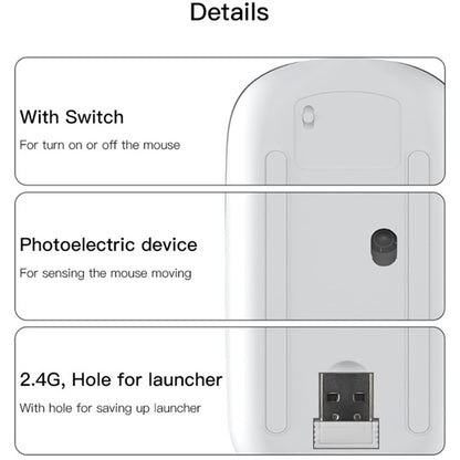 Wireless Mouse Yesido KB15, 800DPI - 1600DPI, Silver