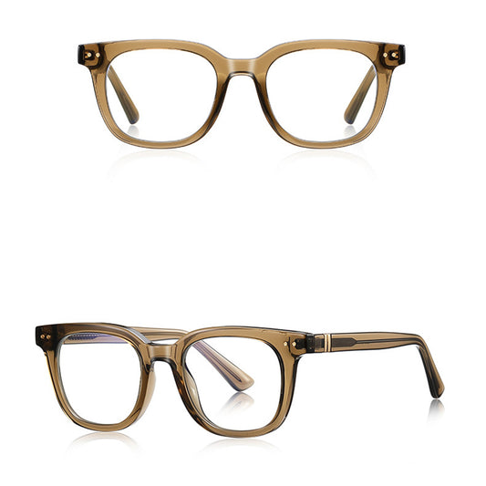 Techsuit 2229 Men's Computer Glasses, Anti-Blue Light, Light Brown