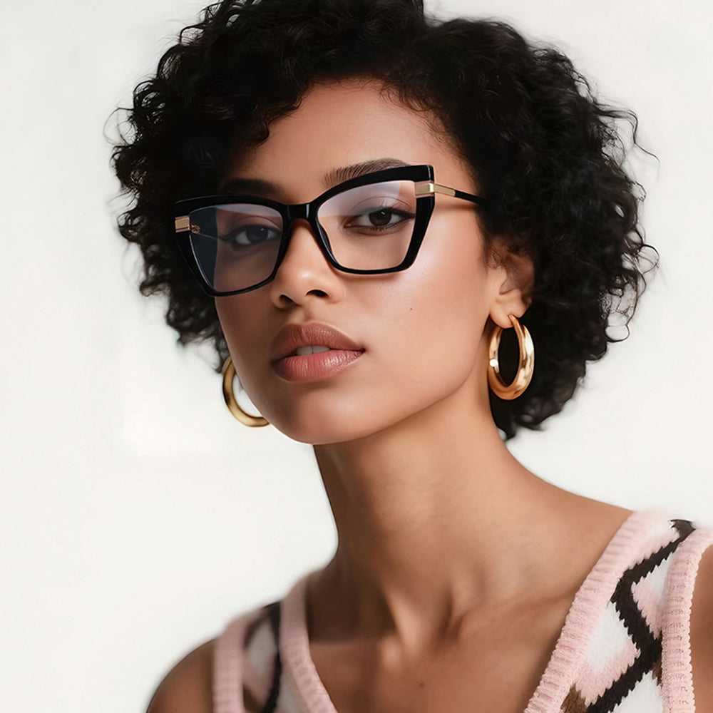 Techsuit 2269 Women's Computer Glasses, Anti-Blue Light, Black