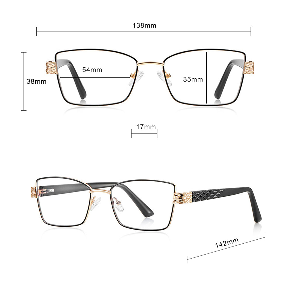 Women's Computer Glasses Techsuit 3171, Anti-Blue Light, Black