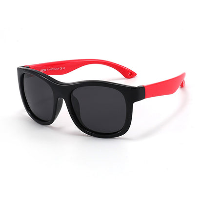 Techsuit Baby Sunglasses 8306-C14, Polarized, Black Red