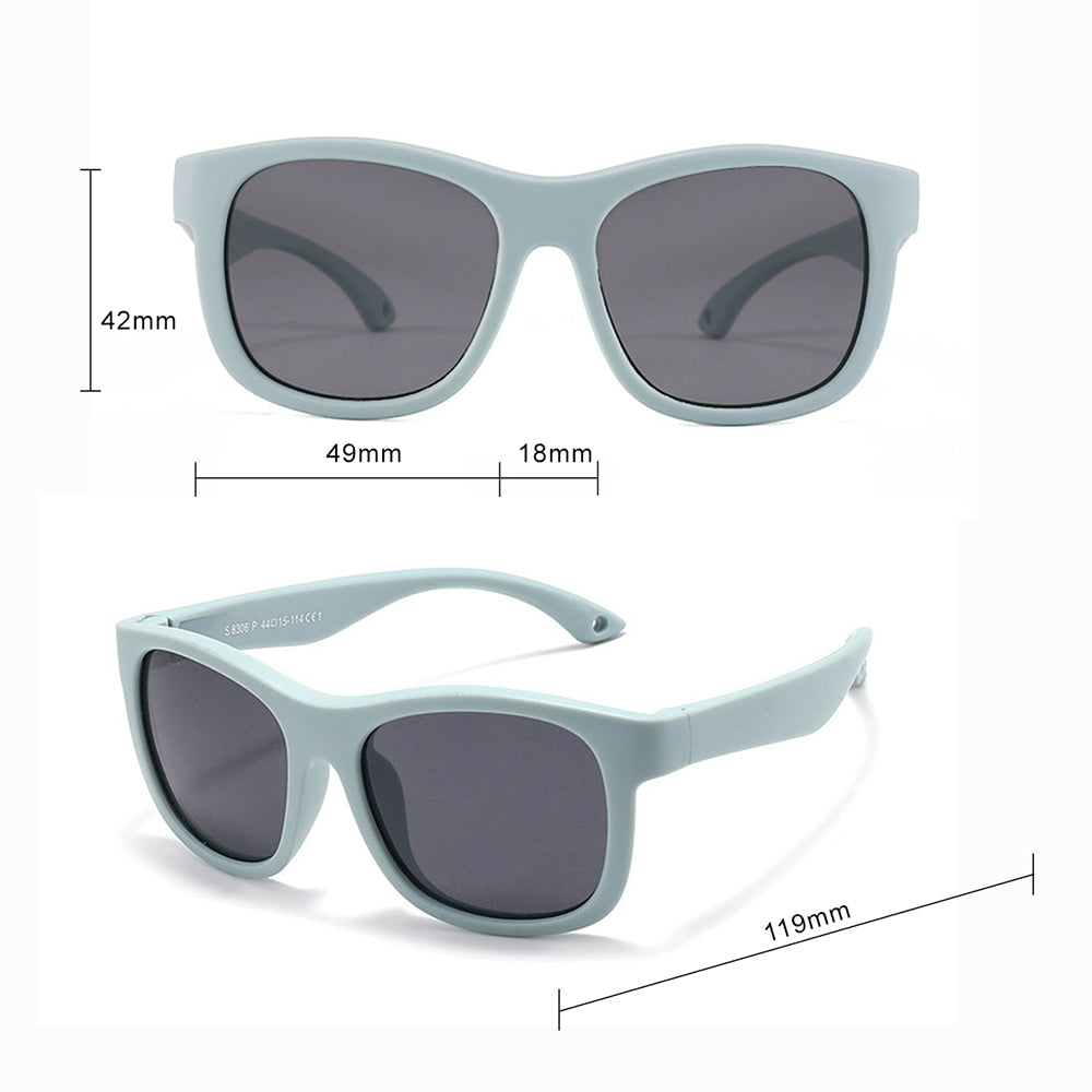 Techsuit Baby Sunglasses 8306-C14, Polarized, Black Red