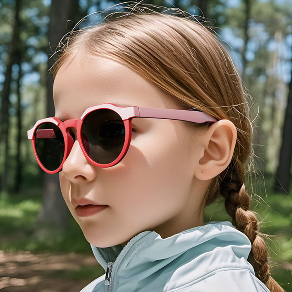 Techsuit 601 Kids' Sunglasses, Polarized, UV Protection, Orange Gray
