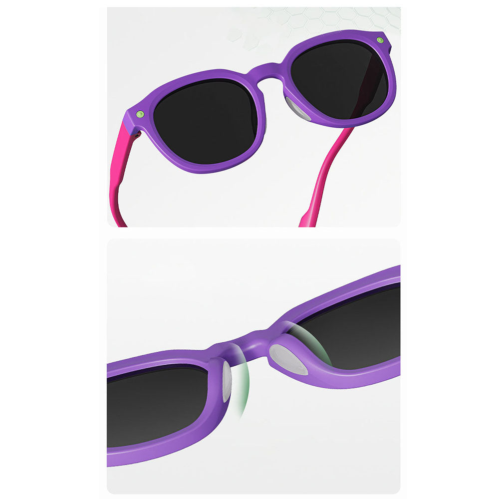 Techsuit 616 Kids Sunglasses, Polarized, UV Protection, Purple Pink
