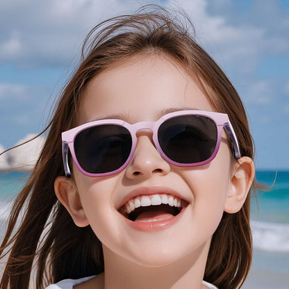 Techsuit 691 Kids Sunglasses, Polarized, UV Protection, Black Orange Gradient