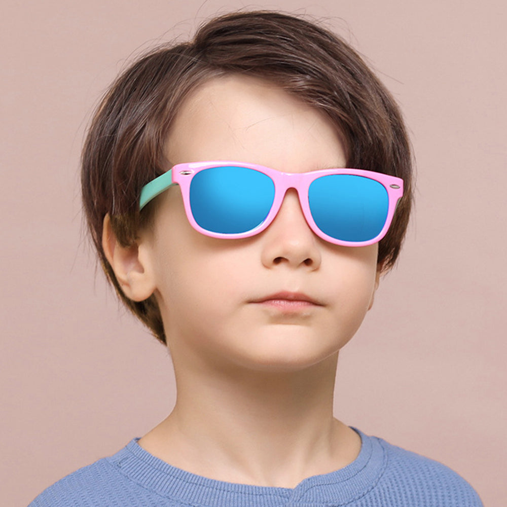 Techsuit D802 Kids Sunglasses, Polarized, UV Protection, Blue
